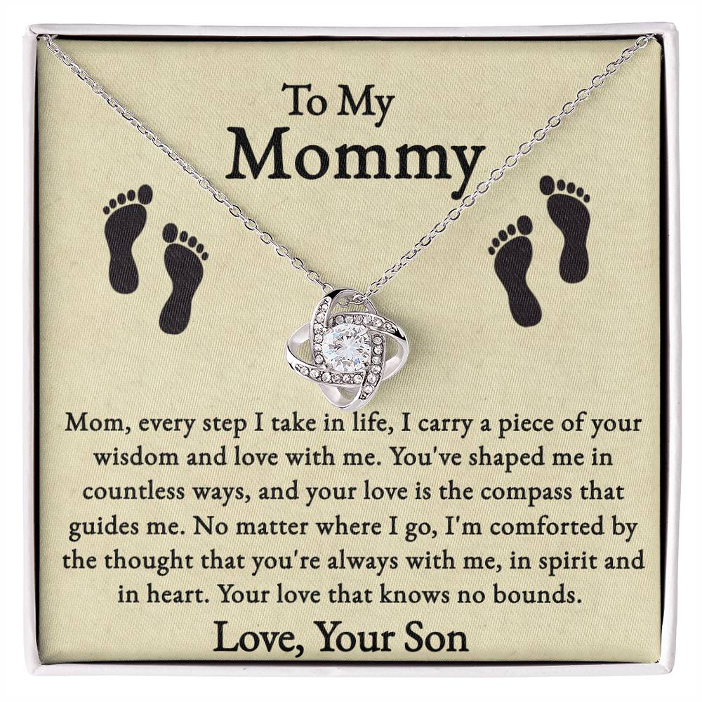 To My Mommy - Your Love Is The Compass That Guides Me - Love Knot Necklace
