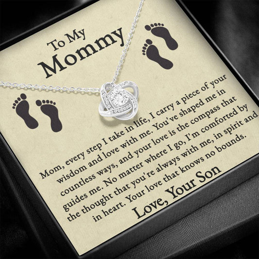 To My Mommy - Your Love Is The Compass That Guides Me - Love Knot Necklace