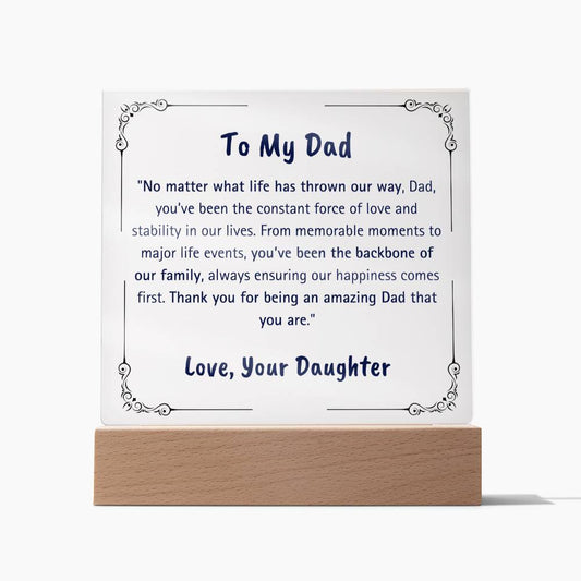 To My Dad - Backbone of Our Family - Daughter